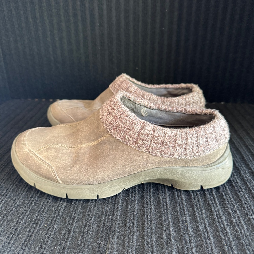 Dansko Womens Pro XP Gray Suede Clog Mules Knit Collar Slip Resistant Size 39 - Picture 4 of 7